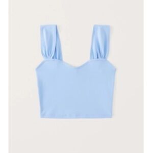 Abercrombie Seamless Fabric Sweetheart Top in Light Blue NWOT